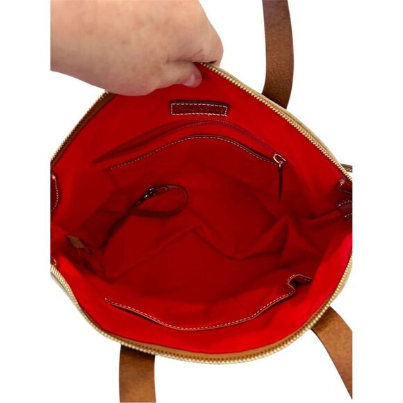 Dooney & Bourke Women's Olive Green Monogram Canvas Satchel Handbag - Picture 7 of 7